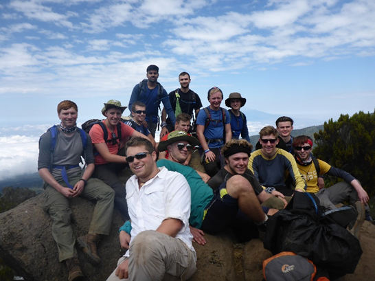 Dominic Voase Kilimanjaro ascent group