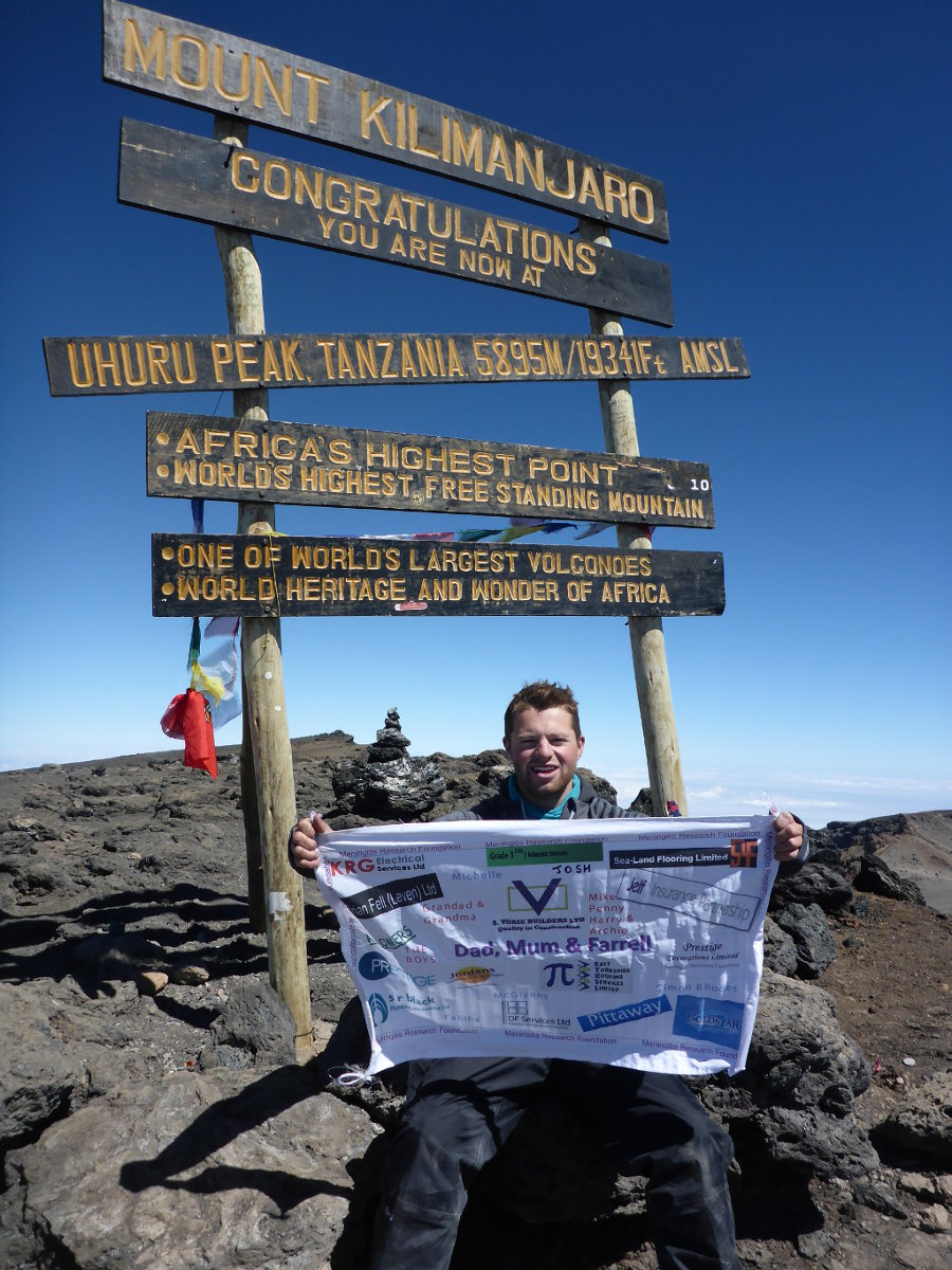 Dominic Voase Kilimanjaro summit